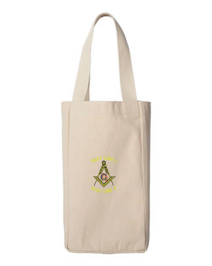 (image for) Masonic Two Bottle Wine Tote